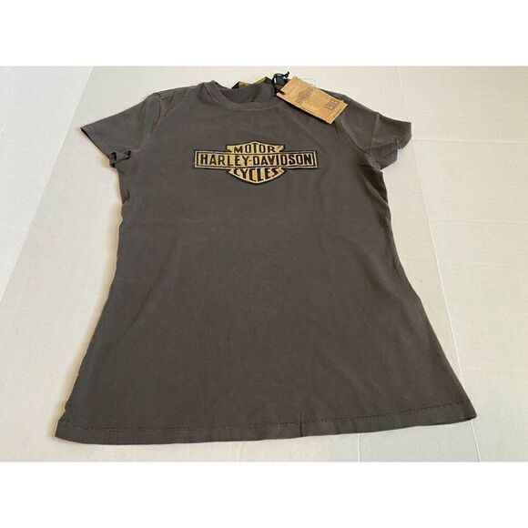 Harley-Davidson Women's Flocked Logo Short Sleeve - Picture 1 of 8